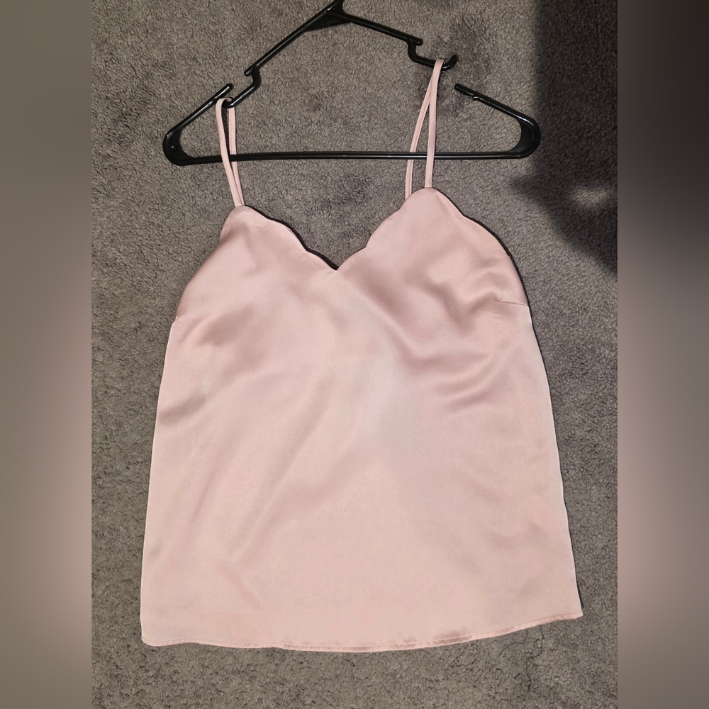Monteau Light Pink Scallop-Edge Camisole